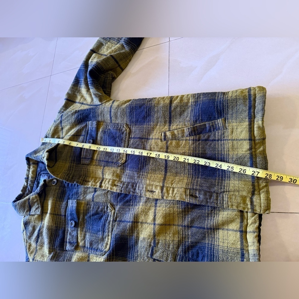 - Men’s Houston White- green/ yellow plaid jacket Size S winter shirt - Picture 7 of 14